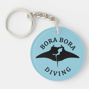 Scuba Diving With Manta Rays At Bora Bora Key Ring