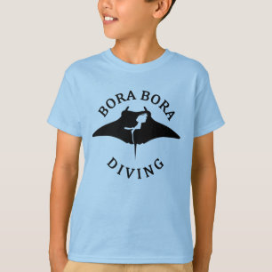 Scuba Diving With Manta Rays At Bora Bora T-Shirt