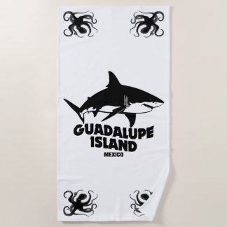 Scuba Diving With Sharks Guadalupe Island Beach Towel
