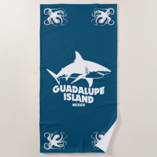 Scuba Diving With Sharks Guadalupe Island Beach Towel