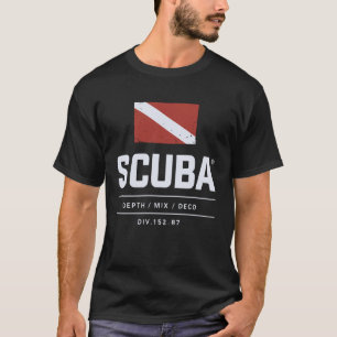 Scuba Flag Design Depth Mix Deco Style T-Shirt