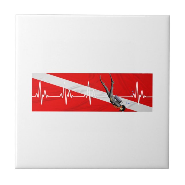 SCUBA Heartbeat Diving Tile (Front)