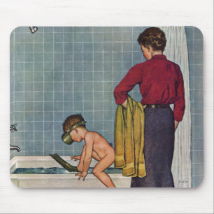 Scuba in the Tub Mouse Pad
