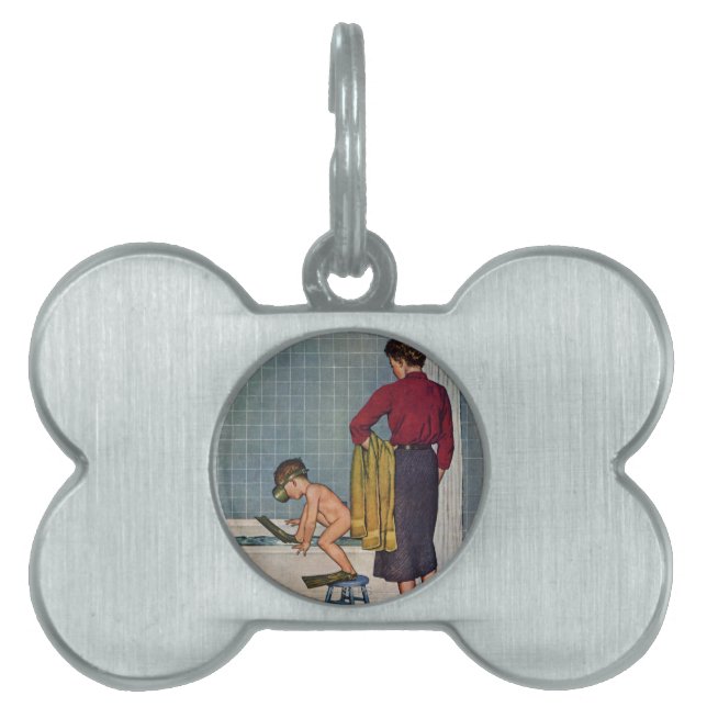 Scuba in the Tub Pet Tag (Front)