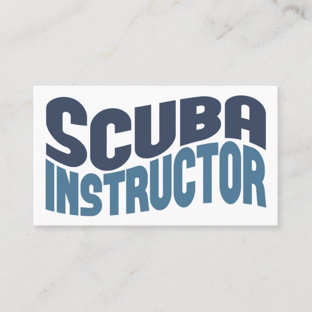 Scuba Instructor Business Cards (Front)