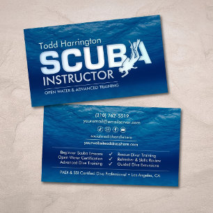 Scuba Instructor - Dive coach  Business Card