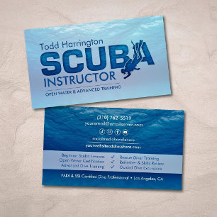 Scuba Instructor - Dive coach  Business Card