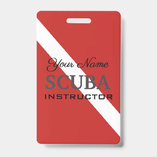 SCUBA INSTRUCTOR TAG FOR EXPERIENCED DIVERS ID BADGE