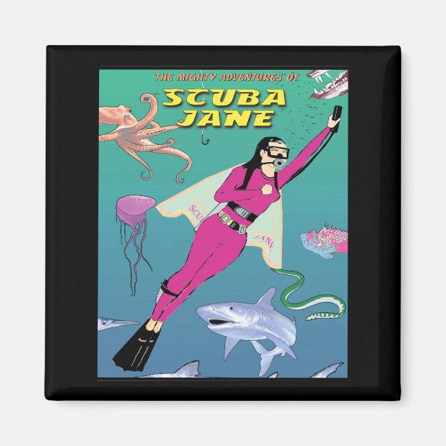 Scuba Jane Magnet (Front)