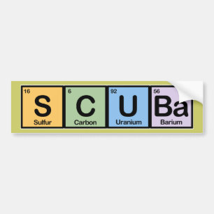 Scuba made of Elements Bumper Sticker