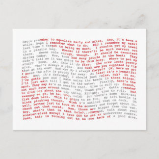 Scuba Monologue Postcard