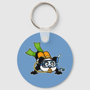 Scuba Panda Key Ring