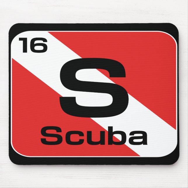 Scuba Periodic Table Mousepad (Front)