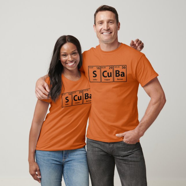 Scuba (Sc-U-Ba) Periodic Elements Spelling T-Shirt (Unisex)