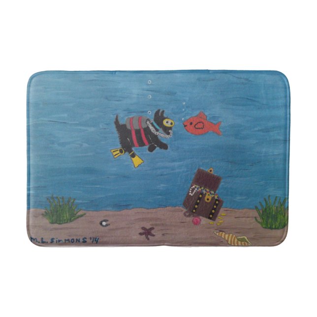 SCUBA SCOTTIE BATH MAT (Front)