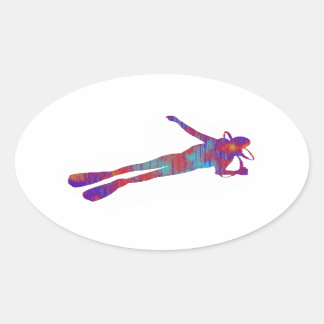 SCUBA SCUBA DIVE OVAL STICKER