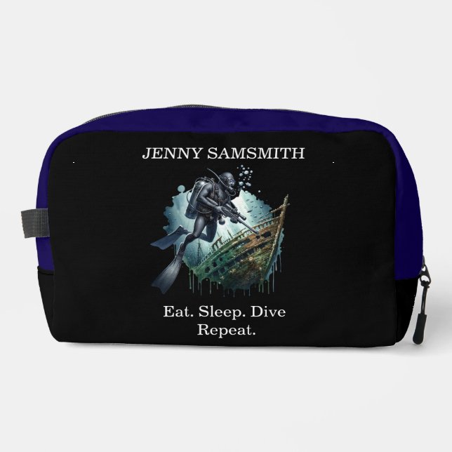 Scuba Soul: Dive, Laugh, Repeat! Dopp Kit (Front)