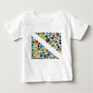 Scubadorable Diver Down Flag Baby T-Shirt