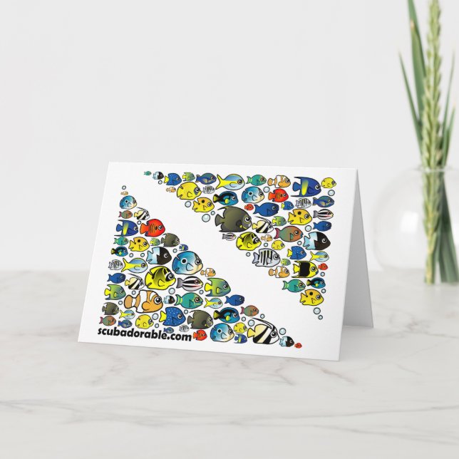 Scubadorable Diver Down Flag Card (Front)