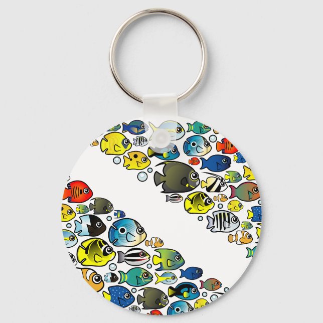 Scubadorable Diver Down Flag Key Ring (Front)