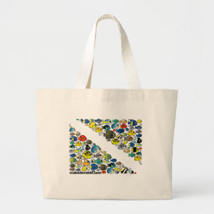 Scubadorable Diver Down Flag Large Tote Bag