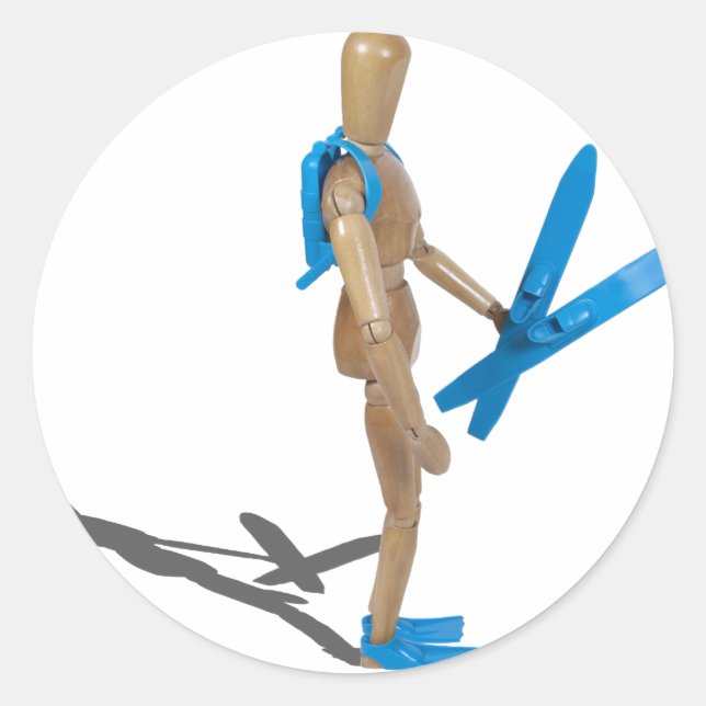 ScubaEquipmentSkiis030111 Classic Round Sticker (Front)