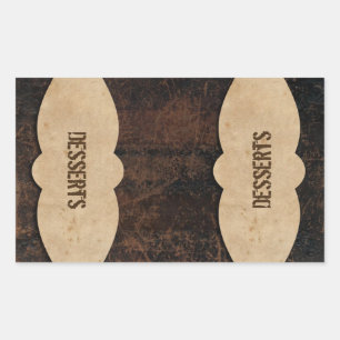 Scuffed Leather Look Binder Tabs Rectangular Sticker