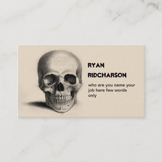 scull skeleton business card (Front)