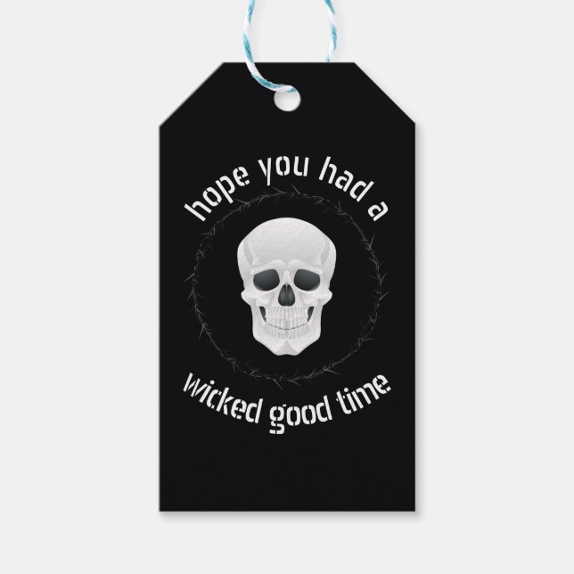 Scull Time Halloween  Gift Tags (Front)