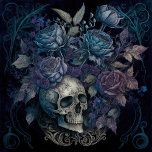 Scull with Blue Roses Jigsaw Puzzle<br><div class="desc">Scull with Blue Roses Jigsaw Puzzle</div>