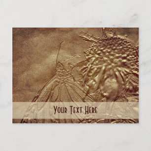 Sculpted Butterfly Nature Customisable Postcard