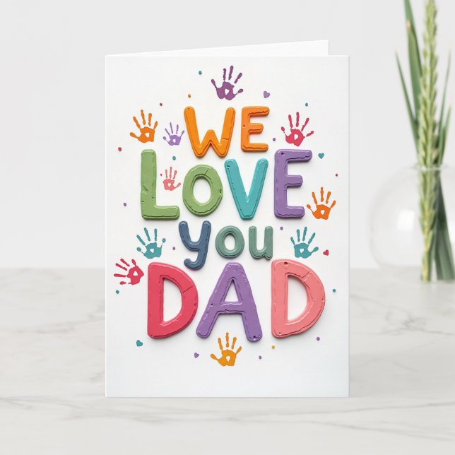 Sculpted Dads Message Card (Front)