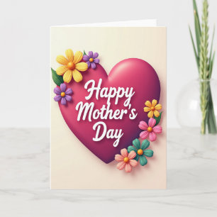 Sculpted Flower Mothers Day Card