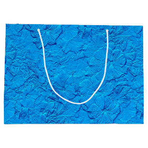 Sculpted Petunias Lt Blue-Large Gift Bag