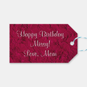 Sculpted Petunias Magenta-Zazzle Gift Tags