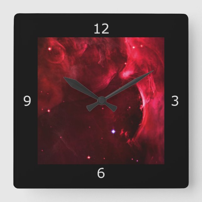 Sculpted Region of the Orion Nebula Square Wall Clock (Front)