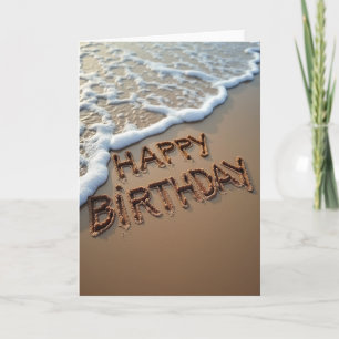 Sculpted Sand Birthday Card