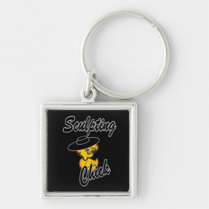Sculpting Chick #4 Key Ring