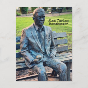 Sculptiure of Alan Turing, Manchester Postcard