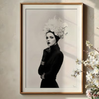 Sculptural Bloom: Avant-Garde Monochrome Fashion