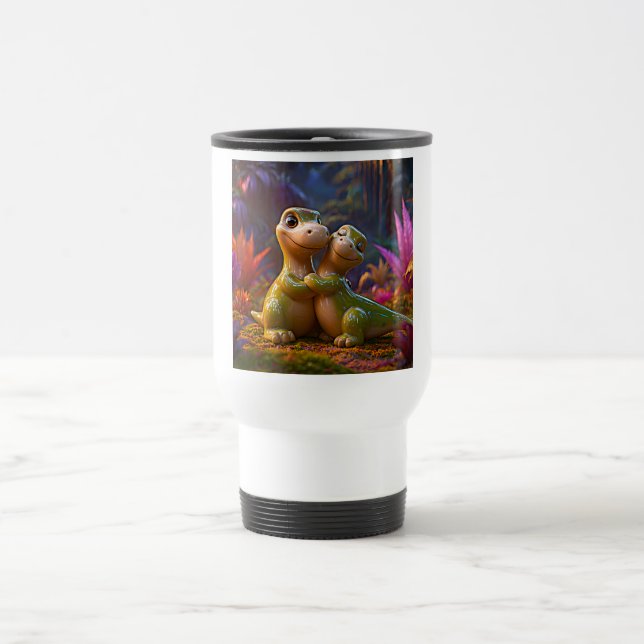 Sculptural Dino Hug Display Travel Mug (Center)