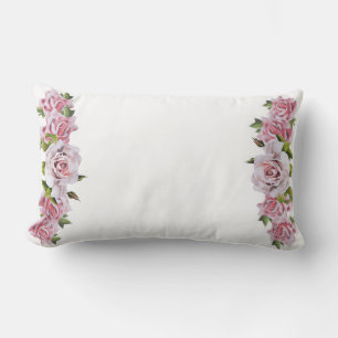 Sculptural Roses on a Lumbar Pillow