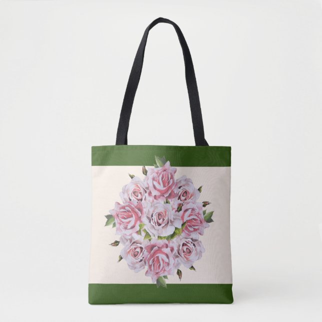 Sculptural Roses on a Tote Bag (Front)