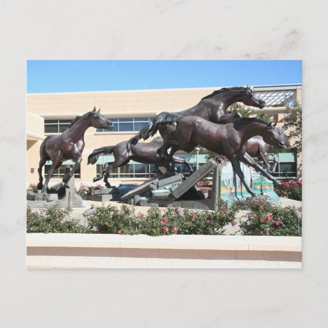 Sculpture at George Bush Library Postcard (Front)