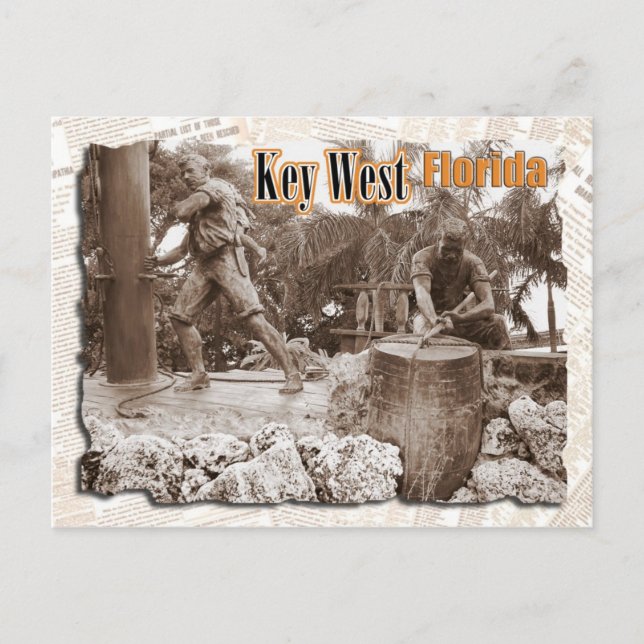Sculpture in Key West, Florida Postcard (Front)