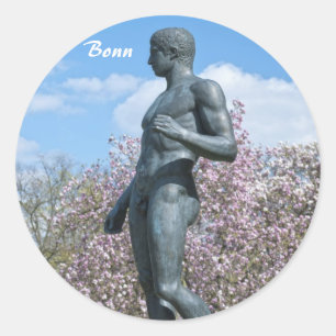 Sculpture near Academic Art Museum in Bonn Classic Round Sticker