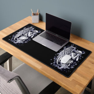 Sculpture of a Weeping Angel - with Splashes 1 Desk Mat