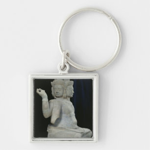 Sculpture of Brahma with four faces Key Ring