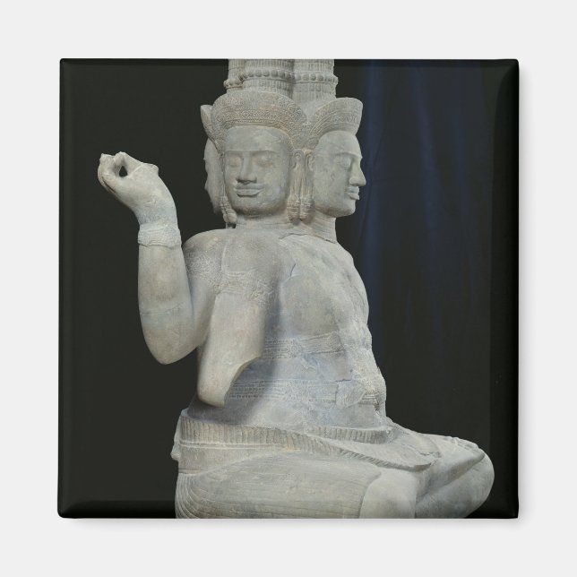 Sculpture of Brahma with four faces Magnet (Front)