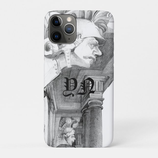 Sculpture of Burgscheidungen castle  Pencil Art Case-Mate iPhone Case (Back)